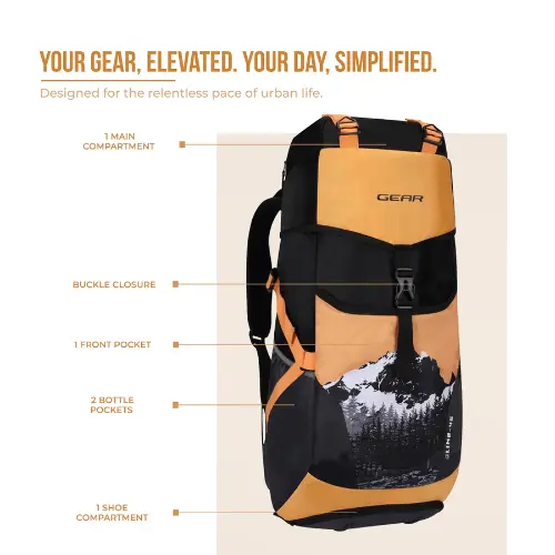 CLIMB RUCKSACK 45L (BLACK-YELLOW) - Image 6