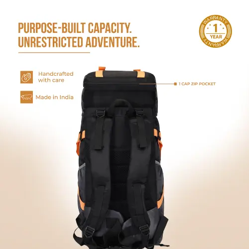 CLIMB RUCKSACK 45L (BLACK-YELLOW) - Image 7