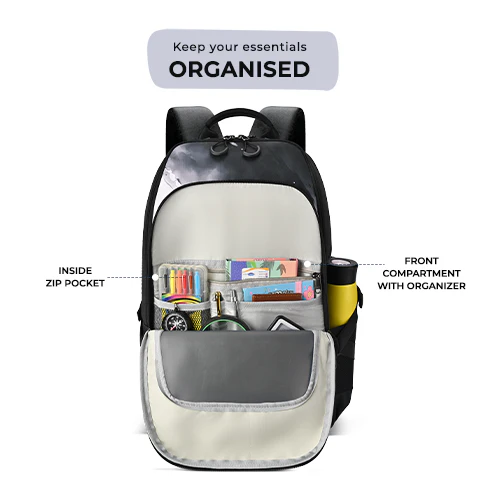 Art Astronaut Backpack 17 Inch (Black-White) - Image 6