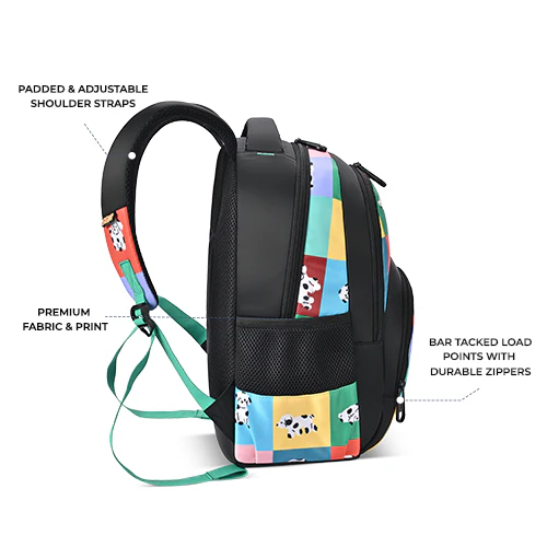Puffy Backpack 15 Inch (Black-Green) - Image 7