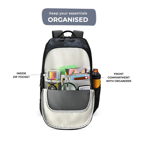 Art Astronaut Backpack 17 Inch (Black-Grey) - Image 3