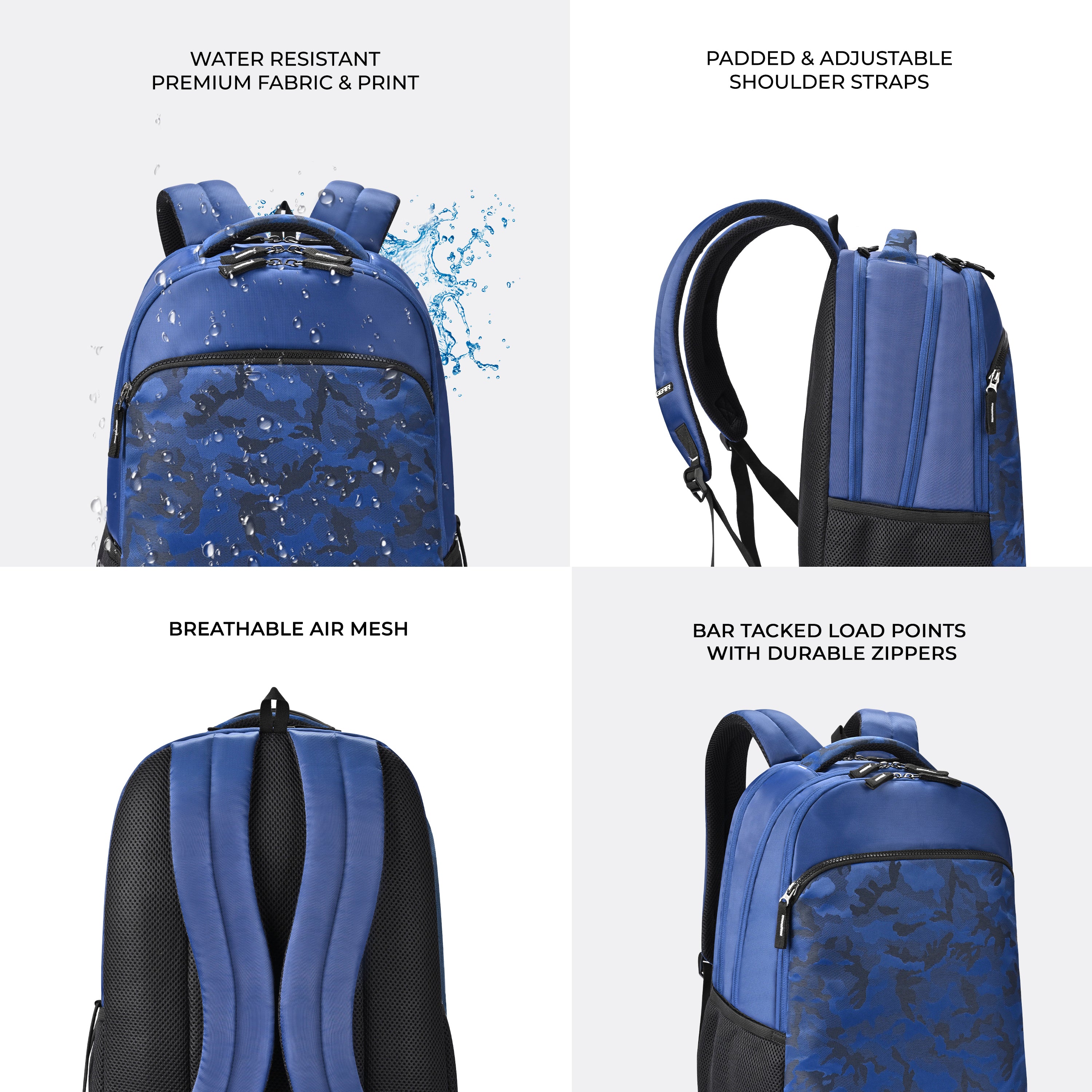 MARINER RAINCOVER BACKPACK 32L (BLUE-BLACK) - Image 7