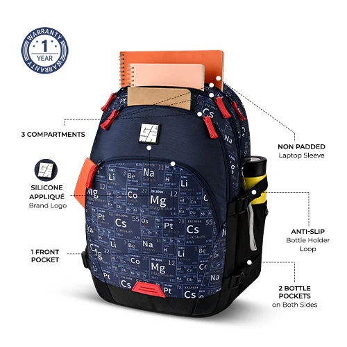 Educator Backpack 19 Inch (Navy-Red) - Image 3