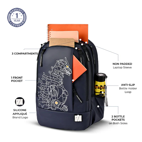 Fiction 1 Backpack 19 Inch (Navy-Yellow) - Image 2
