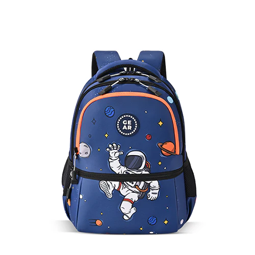 Floating Astronaut Backpack 15 Inch (Navy-Orange)