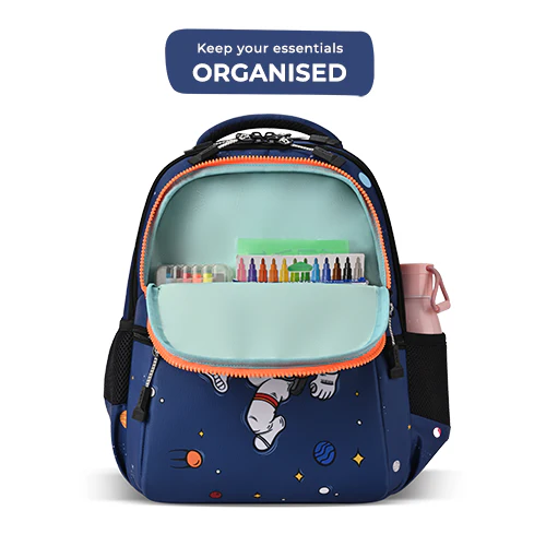 Floating Astronaut Backpack 15 Inch (Navy-Orange) - Image 5