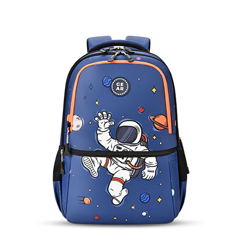 Floating Astronaut Backpack 17 Inch (Navy-Orange)