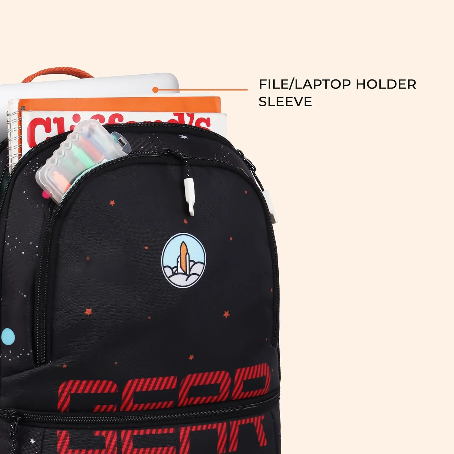 Galaxy Backpack 19″ Boys (Black Blue) - Image 5