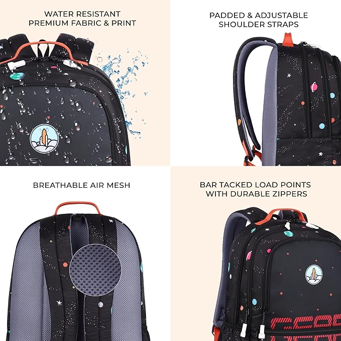 Galaxy Backpack 19″ Boys (Black Blue) - Image 8