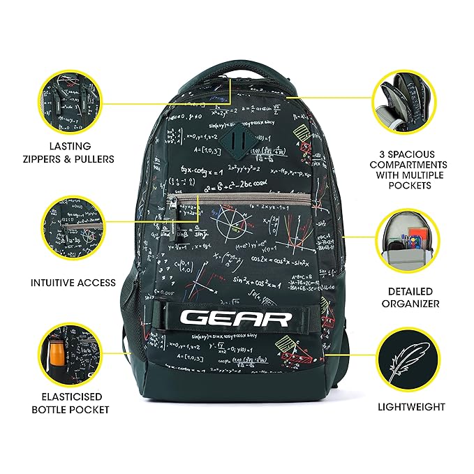 Gear Calculus 34L Backpack With Raincover (Green) - Image 4