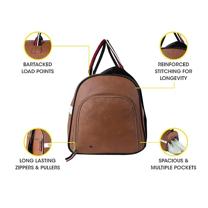Gear Essentials 27L Duffel (Tan-Black) - Image 3