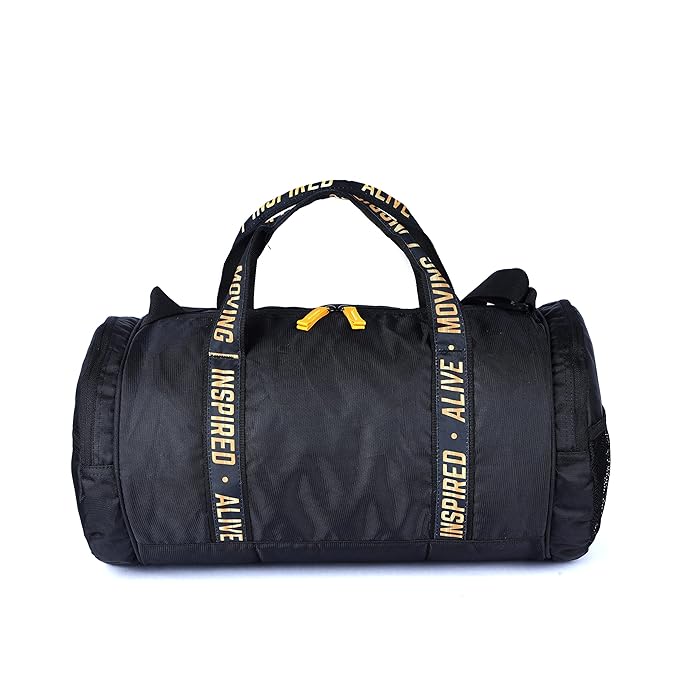 Gear Inspired Alive Moving 32L Duffel Bag (Black-Yellow) - Image 4