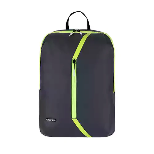 Gear Lite 15L Small Water Resistant Backpack (Grey-Fluroscent Green)