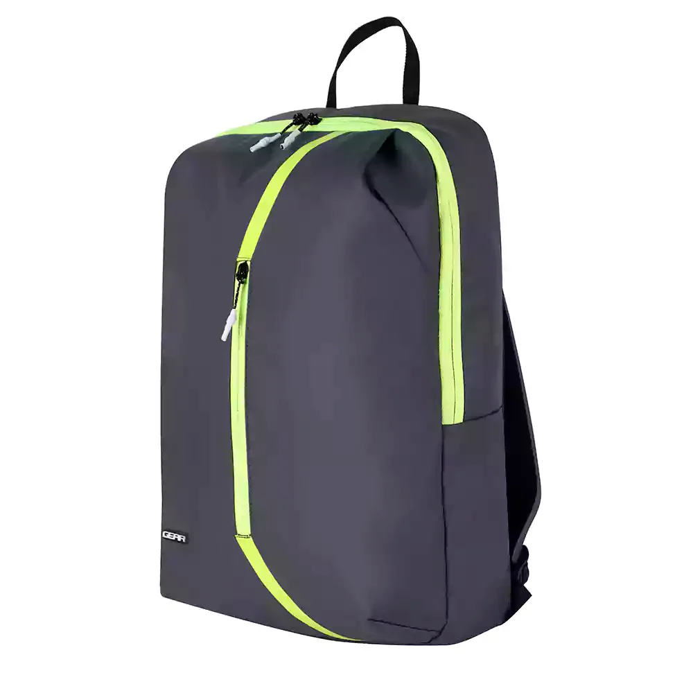 Gear Lite 15L Small Water Resistant Backpack (Grey-Fluroscent Green) - Image 2