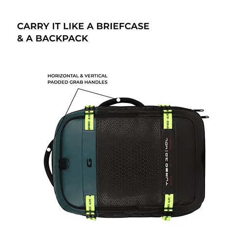 Gear Turbo 3 anti theft faux leather with raincover 40L (Black Teal) - Image 9