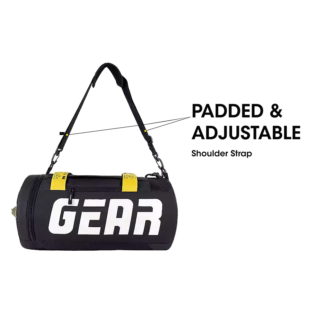 Gear Statement Maxis 34L Large Hybrid Convertible Duffle Backpack Black Yellow - Image 4