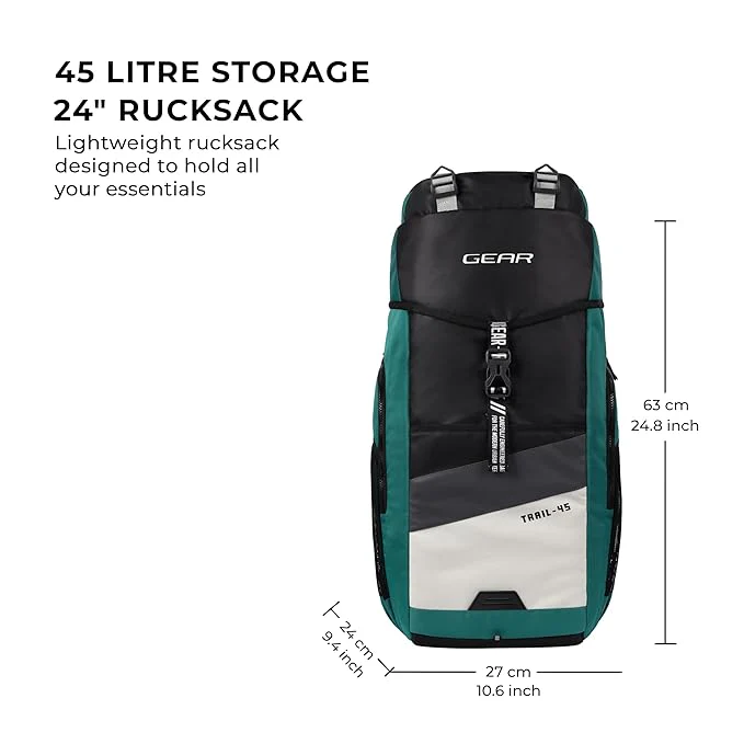 Gear Trail 2 45L (Green Black) - Image 6