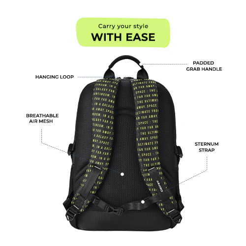 Cosmonaut Backpack 17 Inch (Black-White) - Image 4
