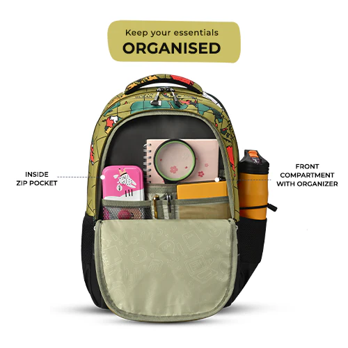 Grid Backpack 19 Inch (Green-Black) - Image 5