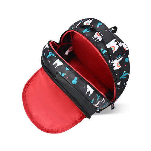 Llama Backpack 15 Inch (Black-Pink) - Image 4