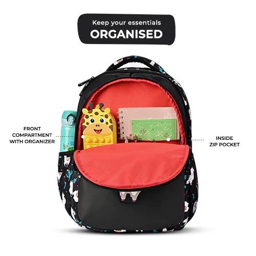 Llama Backpack 17 Inch (Black-Pink) - Image 5