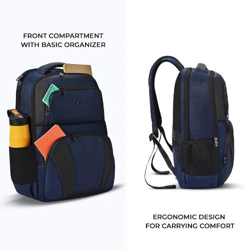 Gear NG Fortuner Business 18"/16L Medium Anti Theft Water Resistant Laptop Backpack/Casual Backpack/Daypack/Travel Backpack/College Bag For Men/Women (Navy Blue) - Image 3