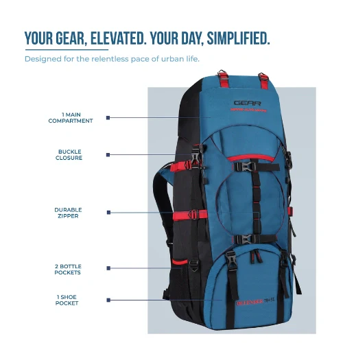 PIONEER TRAVEL RUCKSACK 75L (BLUE-BLACK) - Image 4