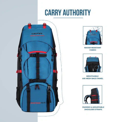PIONEER TRAVEL RUCKSACK 75L (BLUE-BLACK) - Image 5