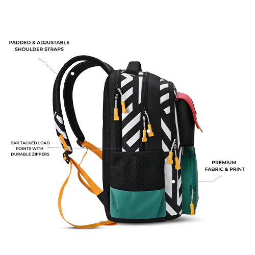 Play Block Backpack 17 Inch (Red-Green) - Image 7
