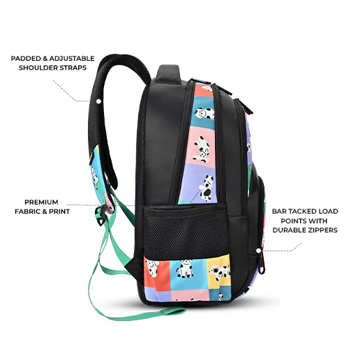 Puffy Backpack 17 Inch (Black-Green) - Image 3