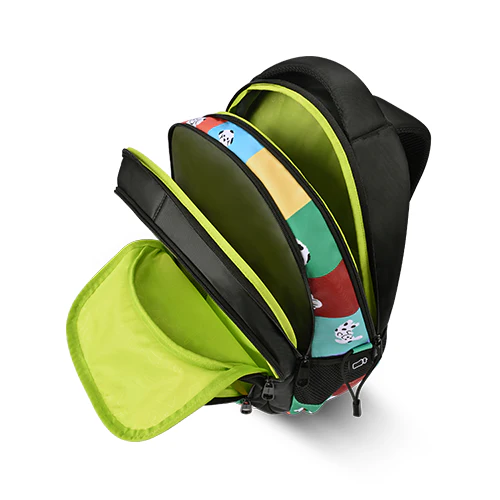 Puffy Backpack 17 Inch (Black-Green) - Image 6