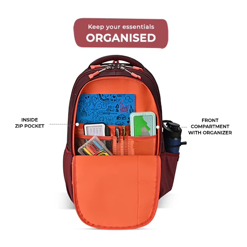 Fiction 2 Backpack 19 Inch (Maroon-Orange) - Image 4