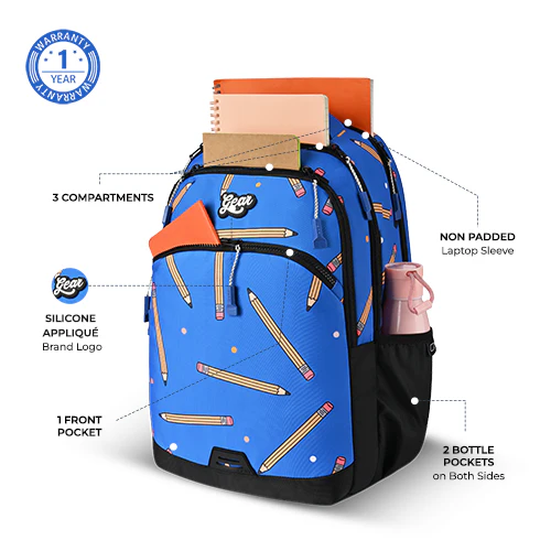 Shuffle Backpack 17 Inch (Blue-Black) - Image 2