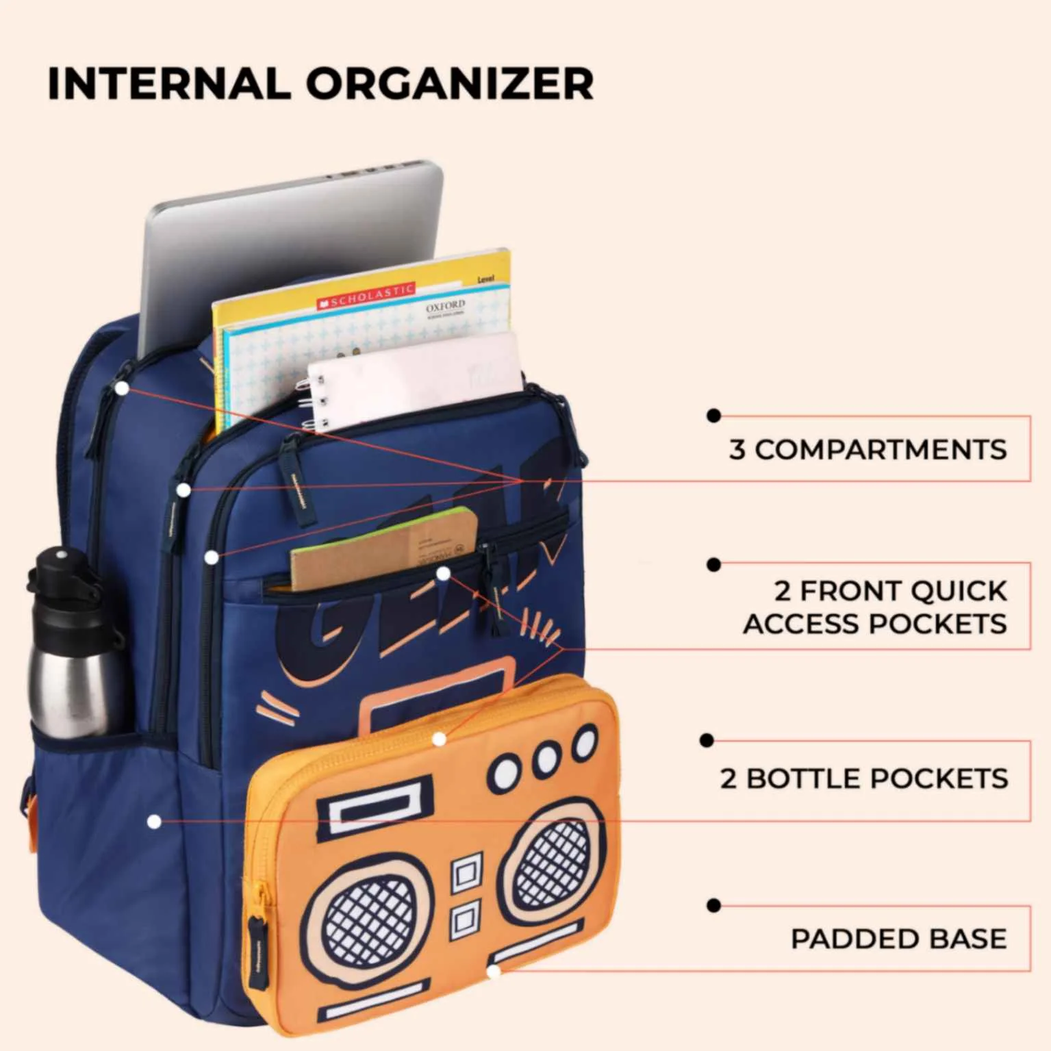 Sound Break Backpack 17 Boys (Blue) - Image 2
