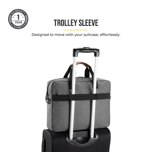 Sleek laptop briefcase 10L (Light - Grey) - Image 6