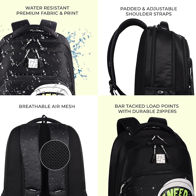 Space Pod Backpack 19″ Boys (Black) - Image 5